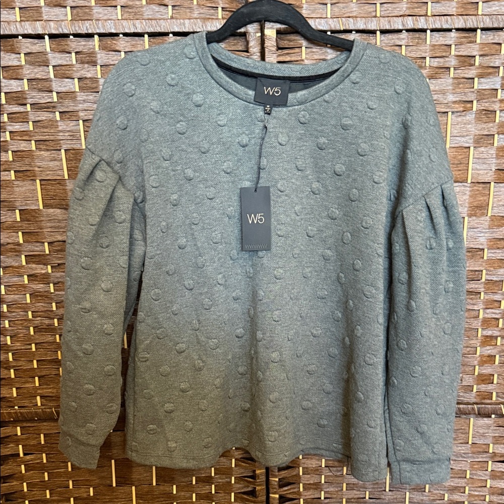 W5 Textured Gray Women's Sweatshirt